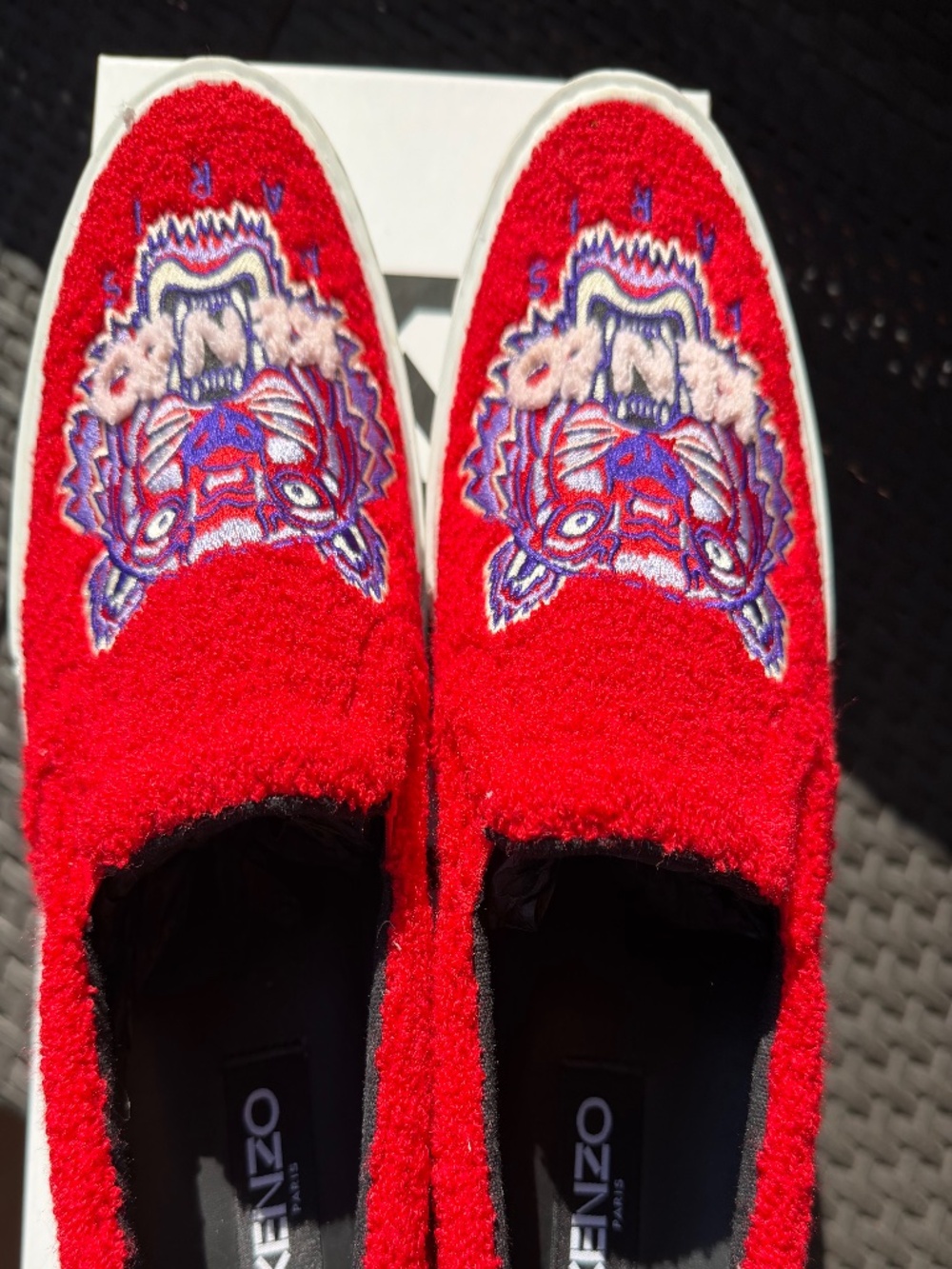 Kenzo K-Skate Tiger Head Towel Slip-On Sneakers - Picture 3 of 8
